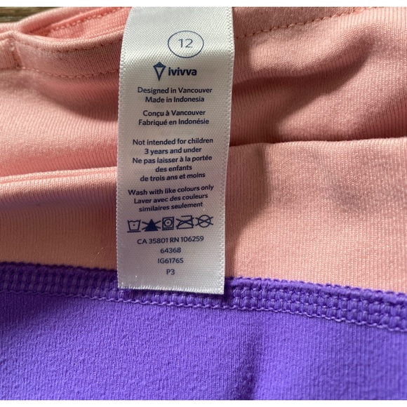 Ivivva by Lululemon Girls Capri Leggings, Size 12 - Picture 5 of 5